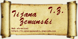 Tijana Zemunski vizit kartica